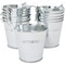 12 Pack Galvanized Metal Buckets with Handles for Party Decorations, Small Tin Pails (4.7 In)